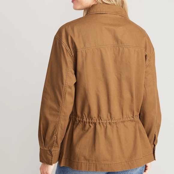 NWT OLD NAVY Cinched-Waist Utility Jacket Color: Falconry - Picture 2 of 6